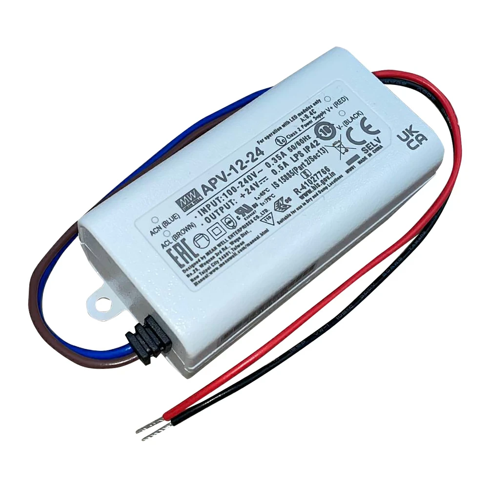 Блок живлення драйвер Mean Well 12W 24V 0.5А IP42 APV-12-24