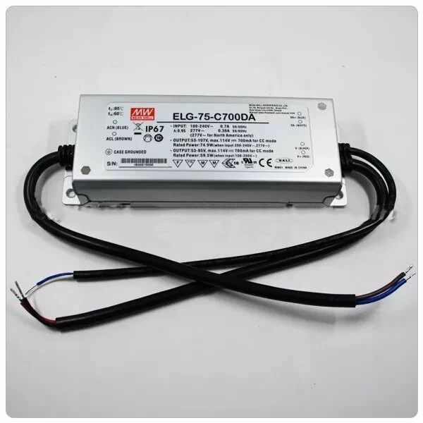 Блок живлення Mean Well 74.9W 0.7A 53~107V IP67 ELG-75-C700DA
