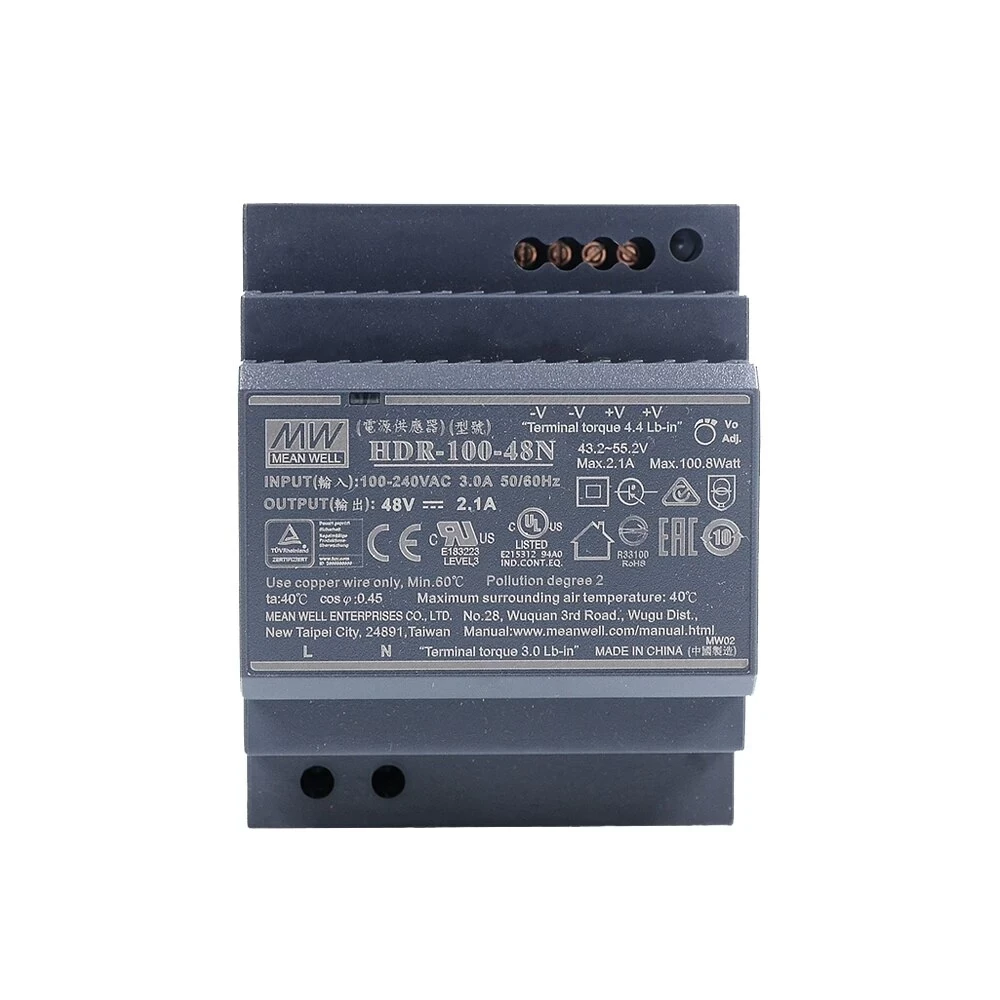 Блок живлення Mean Well на DIN-рейку 100.8W 2.1A 48V HDR-100-48N