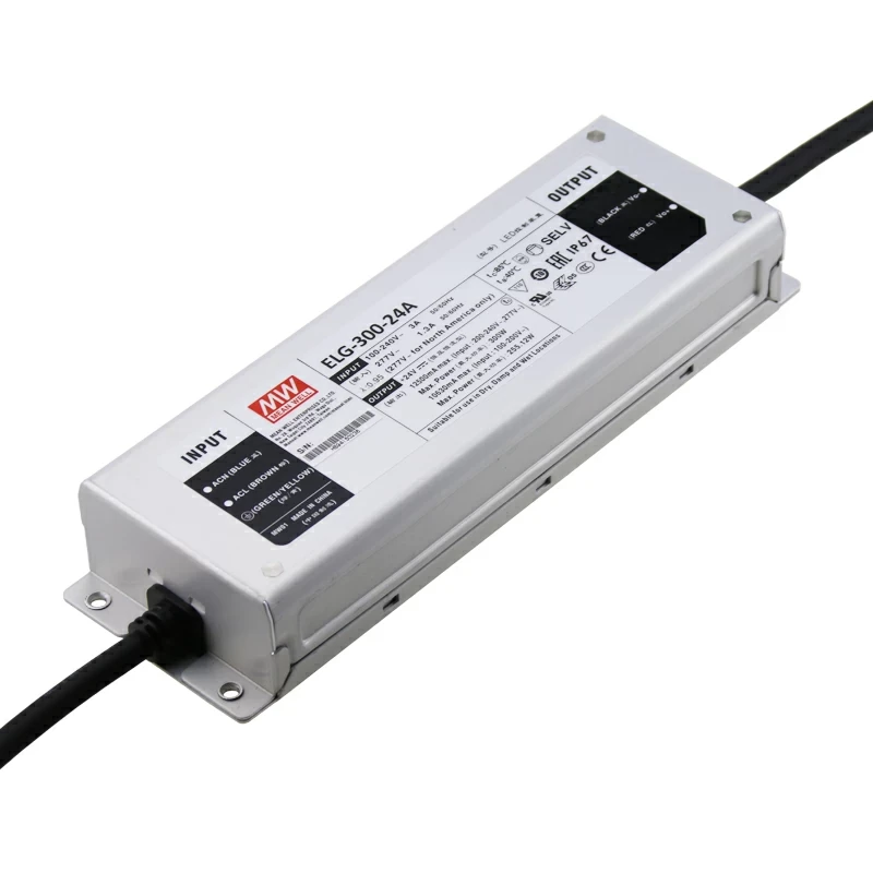 Блок живлення Mean Well 300W 6.25-12.5A 22.4-25.6V IP67 ELG-300-24A