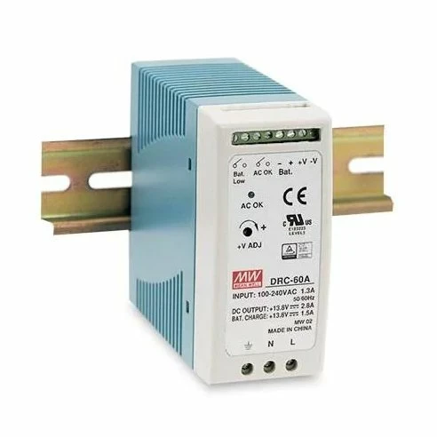 Блок живлення Mean Well на DIN-рейку з функцією UPS 60W 2.8A 13.8V DRC-60A