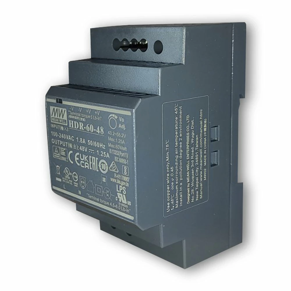 Блок живлення Mean Well на DIN-рейку 60W 1.25A 48V IP20 HDR-60-48