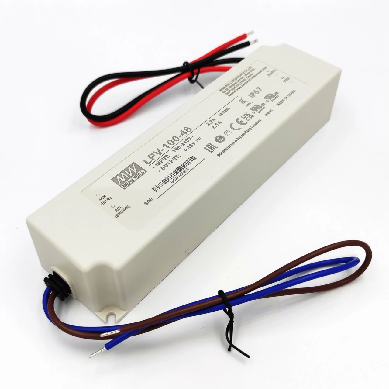 Блок живлення Mean Well 100W 2.1A 48V IP67 LPV-100-48