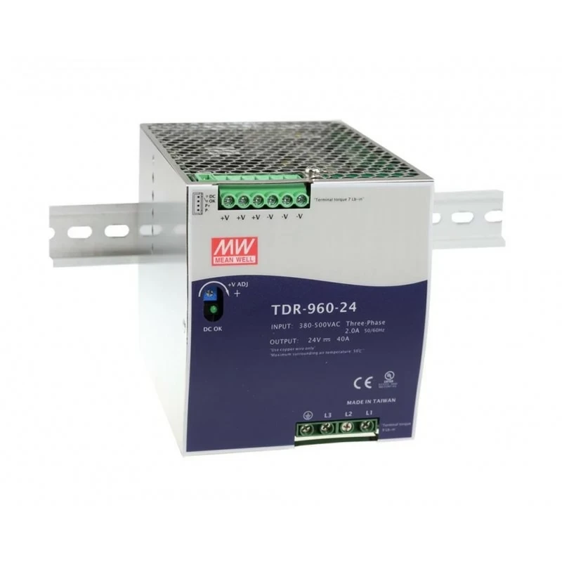 Блок живлення на DIN-рейку Mean Well 960W 40A 24V TDR-960-24