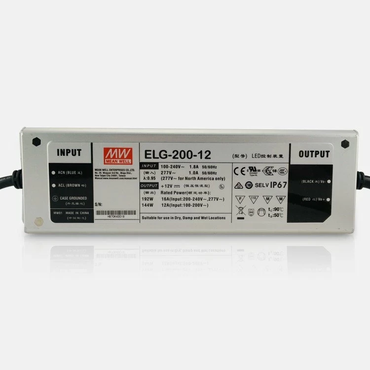 Блок живлення Mean Well 200W 16A 12V IP67 ELG-200-12-3Y