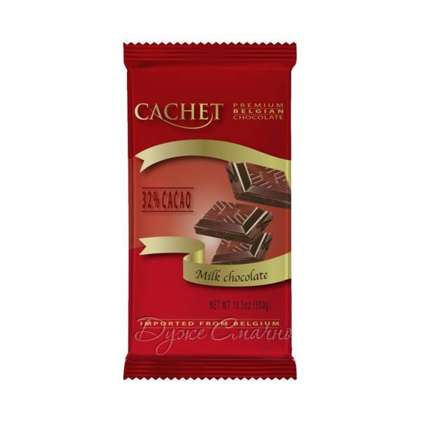 Шоколад Cachet молочний 300 г, 32% какао