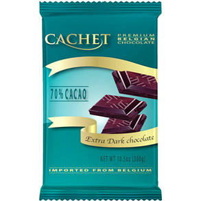 Шоколад Cachet 300 г екстра чорний 70%, фото 4