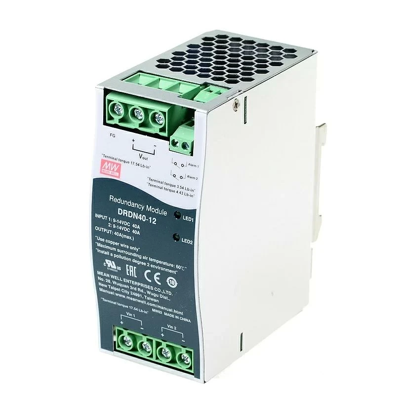 Блок живлення на DIN-рейку Mean Well 40A 12V DRDN40-12