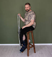 Адаптивні штани при травмуванні ніг флісові чорні