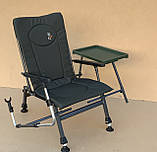 Крісло коропове зі столиком та підставкою під вудлище Carp Elektrostatyk F8R. Паковання безплатне, фото 3
