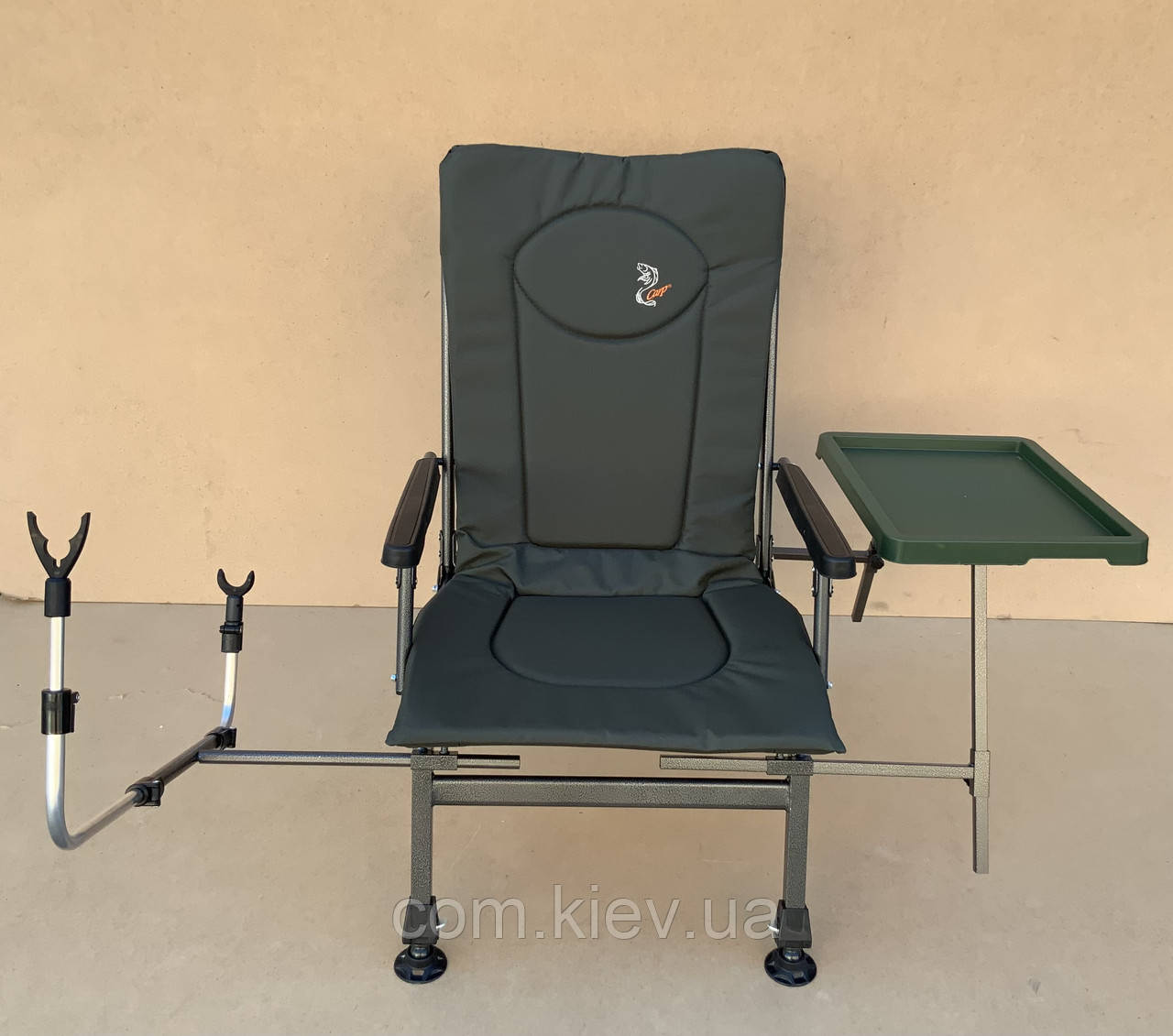Крісло коропове зі столиком та підставкою під вудлище Carp Elektrostatyk F8R. Паковання безплатне, фото 1