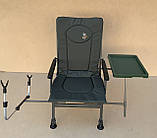 Крісло коропове зі столиком та підставкою під вудлище Carp Elektrostatyk F8R. Паковання безплатне, фото 6