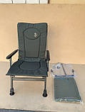 Крісло коропове зі столиком та підставкою під вудлище Carp Elektrostatyk F8R. Паковання безплатне, фото 7