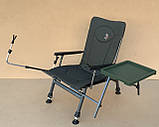 Крісло коропове зі столиком та підставкою під вудлище Carp Elektrostatyk F8R. Паковання безплатне, фото 10