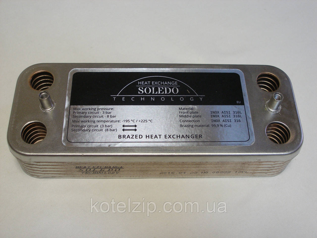 Вторинний пластинчастий теплообмінник ГВП Sime Brava ONE, Brava Slim. 25 BF/OF 12 пл. Art. 6265656