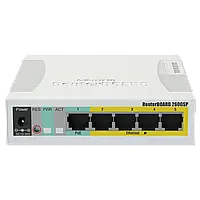 Комутатор 5 портів керуємо MikroTik RB260GSP (CSS106-1G-4P-1S) PoE