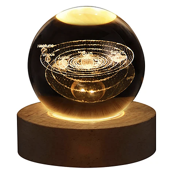 Кришталева Світильник декоративна "Хрустальна куля" від USB ball 8 см WL 881 (30)