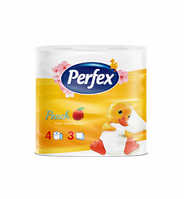 Туалетний папір Perfex Персик 4 шт 3 шари Сербія 8606110850089