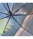 Парасолька напівавтомат Fiaba F23-028 жіноча на 8 спиць з котом Синій, фото 3