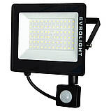 Прожектор світлодіодний із датчиком руху EVROLIGHT FM-01D-50 50 W 6400 K, фото 2