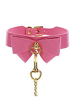 Нашийник з повідцем Taboom Malibu Collar and Leash з веганської шкіри, рожевий, фото 4