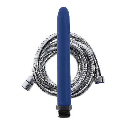 Набір для анального душу ToyJoy Buttocks The Cleaner Shower Set, синій, 15 см, фото 1