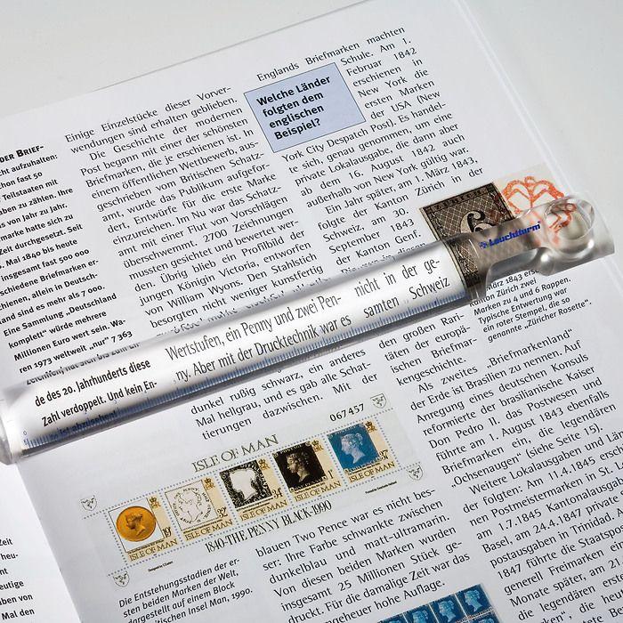 Лупа Leuchtturm 2,5х24х210 акрилова, з лінійкою і лінзою 5х