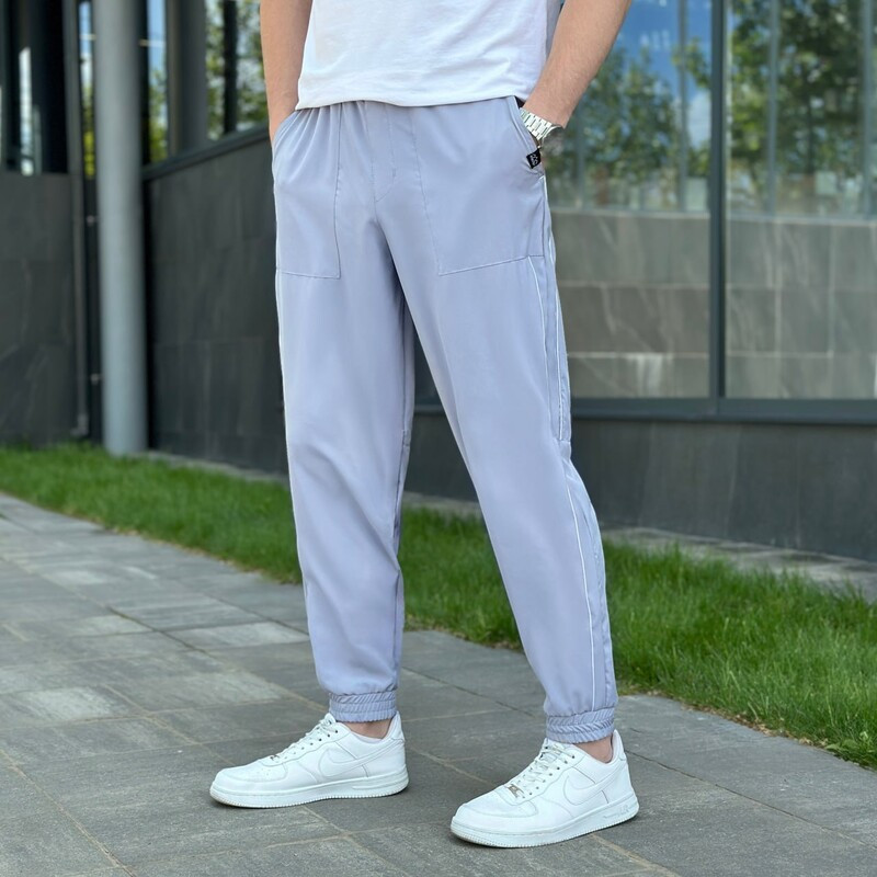 Базові літні джогери Pobedov Weekend сірого кольору, фото 1