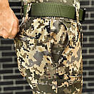 Штани-карго Pobedov Tactical Soft Waterproof Fixed піксельні, фото 8