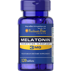 Мелатонін Puritan's Pride Melatonin 3 mg (120 таблеток.)