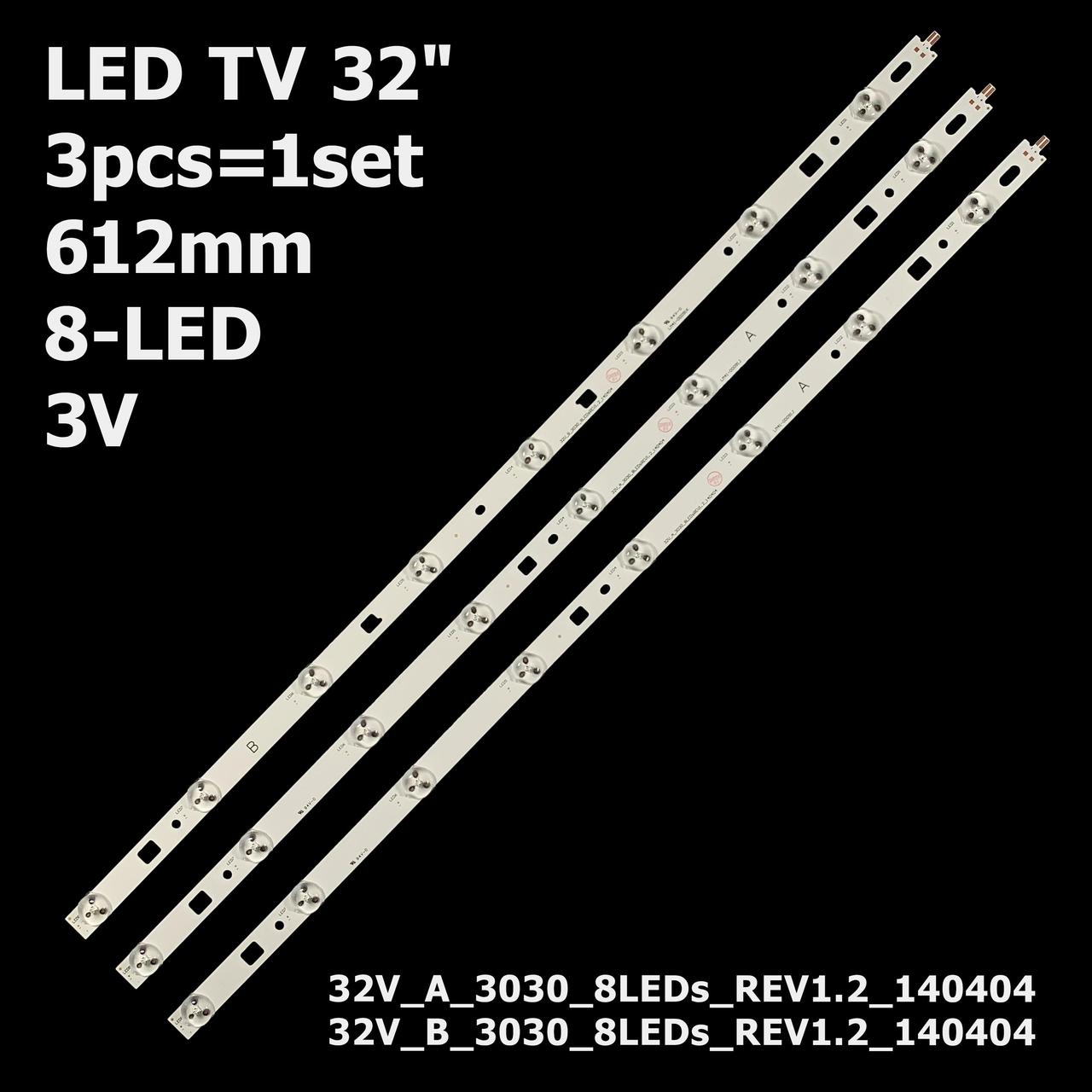 LED підсвітка 32" DIRECT_FIJL_32V_A_3228_8LEDs 1 планка