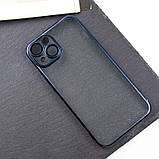Чохол TPU+PC Glittershine для Apple iPhone 14 (6.1") Dark Blue, фото 4