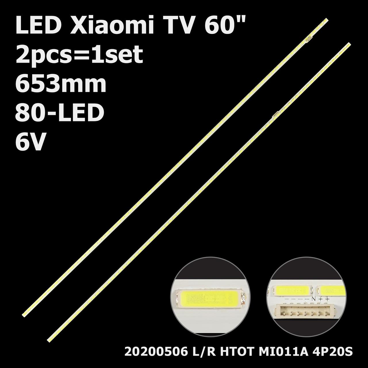LED підсвітка 60" 20200506 R HTOT MI011A 4P20S 1 планка