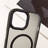 TPU+PC чохол Blueo Skin Friendly Frosted with MagSafe для Apple iPhone 14 / 13 (6.1") Чорний, фото 7