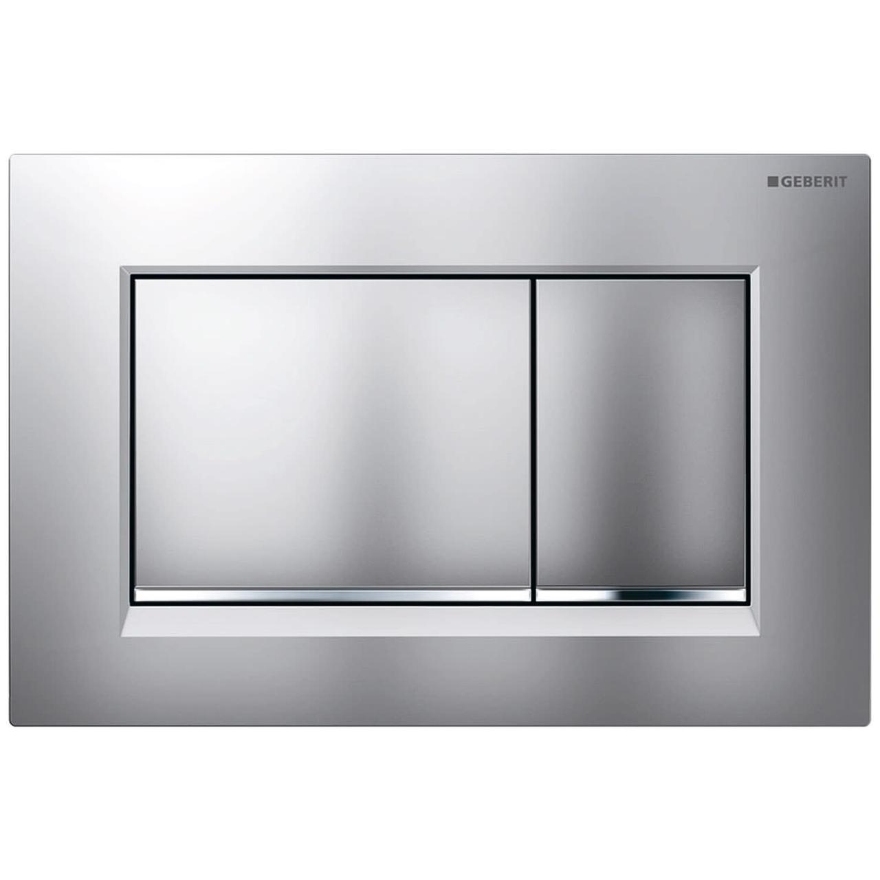 Кнопка зливу для інсталяції GEBERIT подвійна матована хром 83165 115.883.JQ.1, фото 1