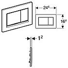 Кнопка зливу для інсталяції GEBERIT подвійна матована хром 83165 115.883.JQ.1, фото 2
