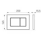 Кнопка зливу для інсталяції VOLLE подвійна золото 218702 2220.011018, фото 2