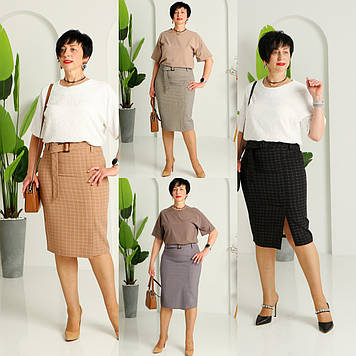 Класична спідниця олівець великі розміри (р.48-58)