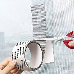 Стрічка для ремонту москітної сітки 2м х 5см, 1 рулон, Сіра / Скотч для москітної сітки