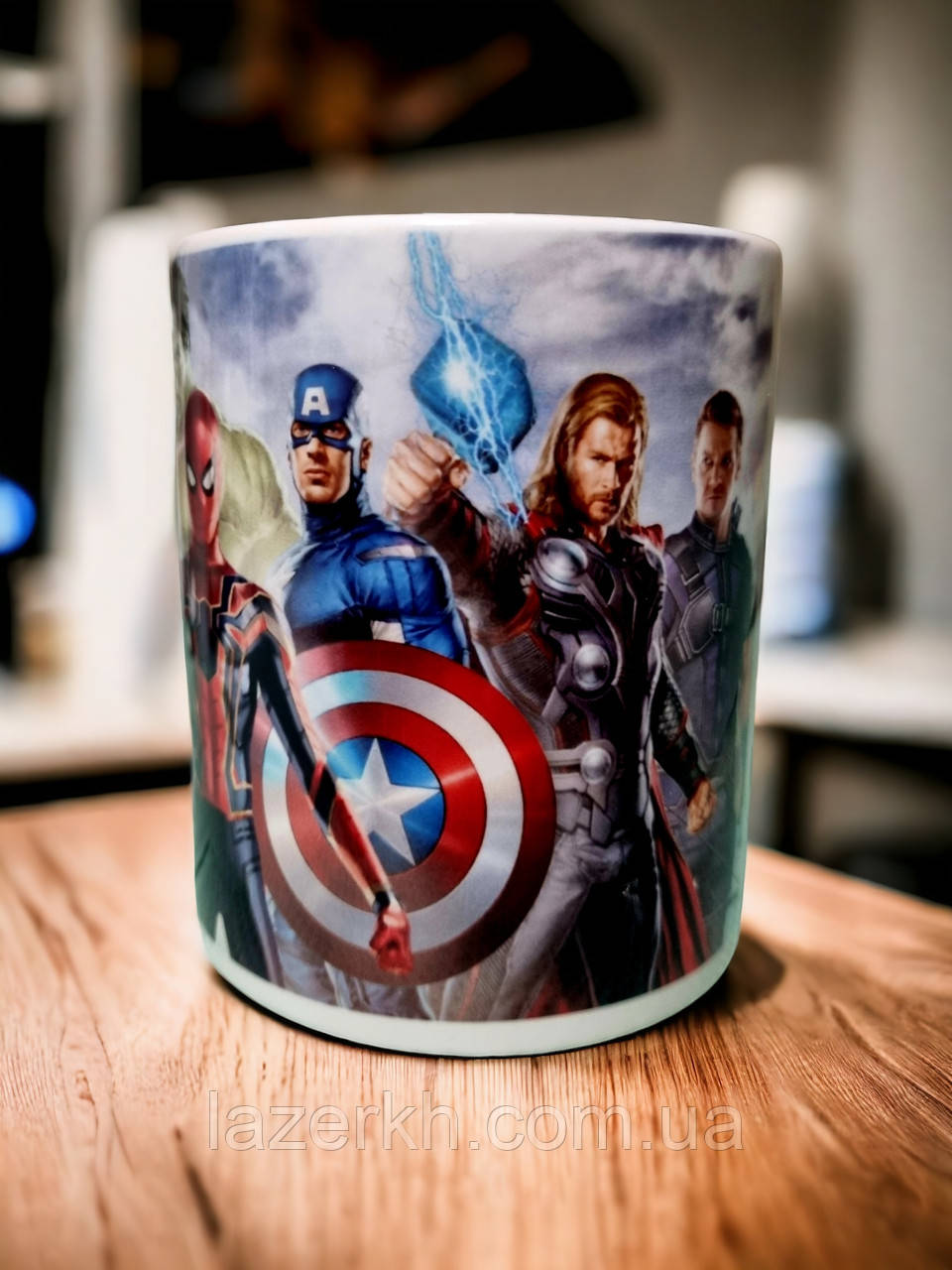 Чашка керамічне горнятко з принтом *Супергерої* 0.330мл., фото 1
