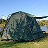 Туристичний шатро-намет Tramp Bungalow Lux. 3,0х3,0х2,25м. Зелений. Універсальний кемпінговий намет., фото 4