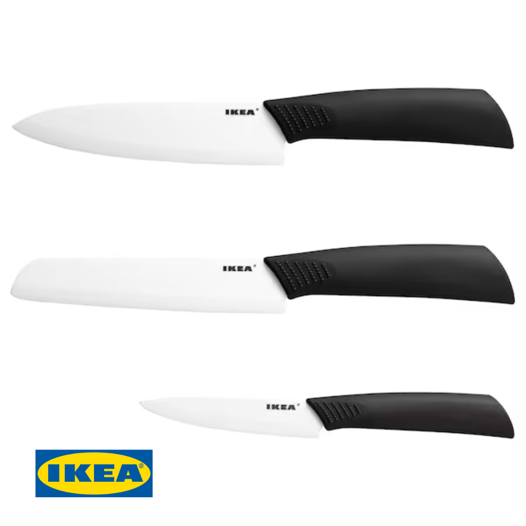 Набір ножів IKEA HACKIG (ІКЕА ХАКІГ). 60243091. 3 предмети