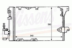 Радіатор кондиціонера OPEL Astra Classic.BEHER