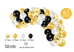 Арка гірлянда з повітряних куль "Золото" , 41 шт