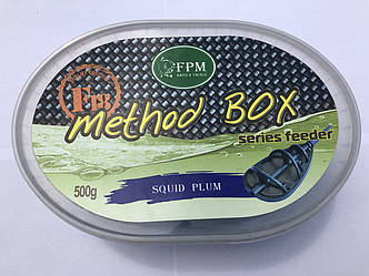 Method box FPM F18 Micro Pellets 500g + Aroma 50мл Squid-Plum Кальмар-Слива