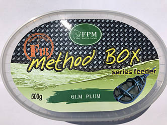 Method box FPM F18 Micro Pellets 500г + Aroma 50мл GLM Plum Ракушка Зливу