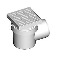 Зливний трап Alcaplast 150х150/110 мм боковий підвід, пластик, білий