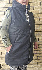 Жилетка жіноча подовжена демісезонна великих розмірів високої якості EXCLUSIVE, фото 2