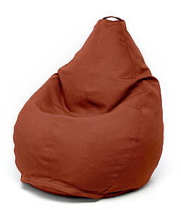 Крісло-мішок Груша "MrBean" Рогожка M, Carrot