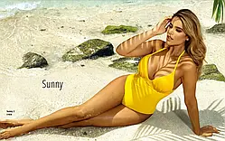Суцільний купальник жовтого кольору - Sunny Self-1026